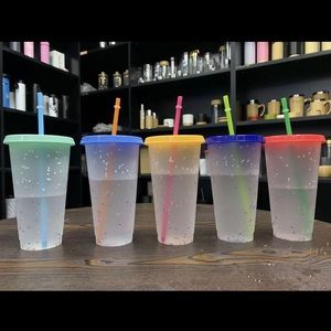 Starbucks type wholesale confetti tumbler cups
